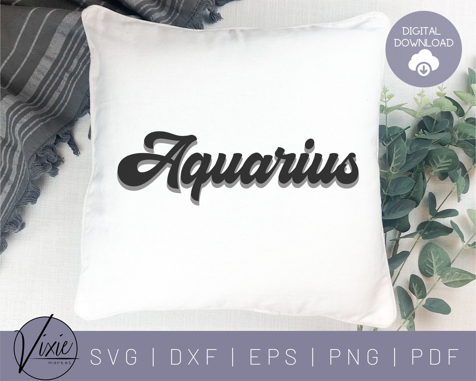 Download Aquarius SVG January Birthday Svg February Birthday Svg | Etsy