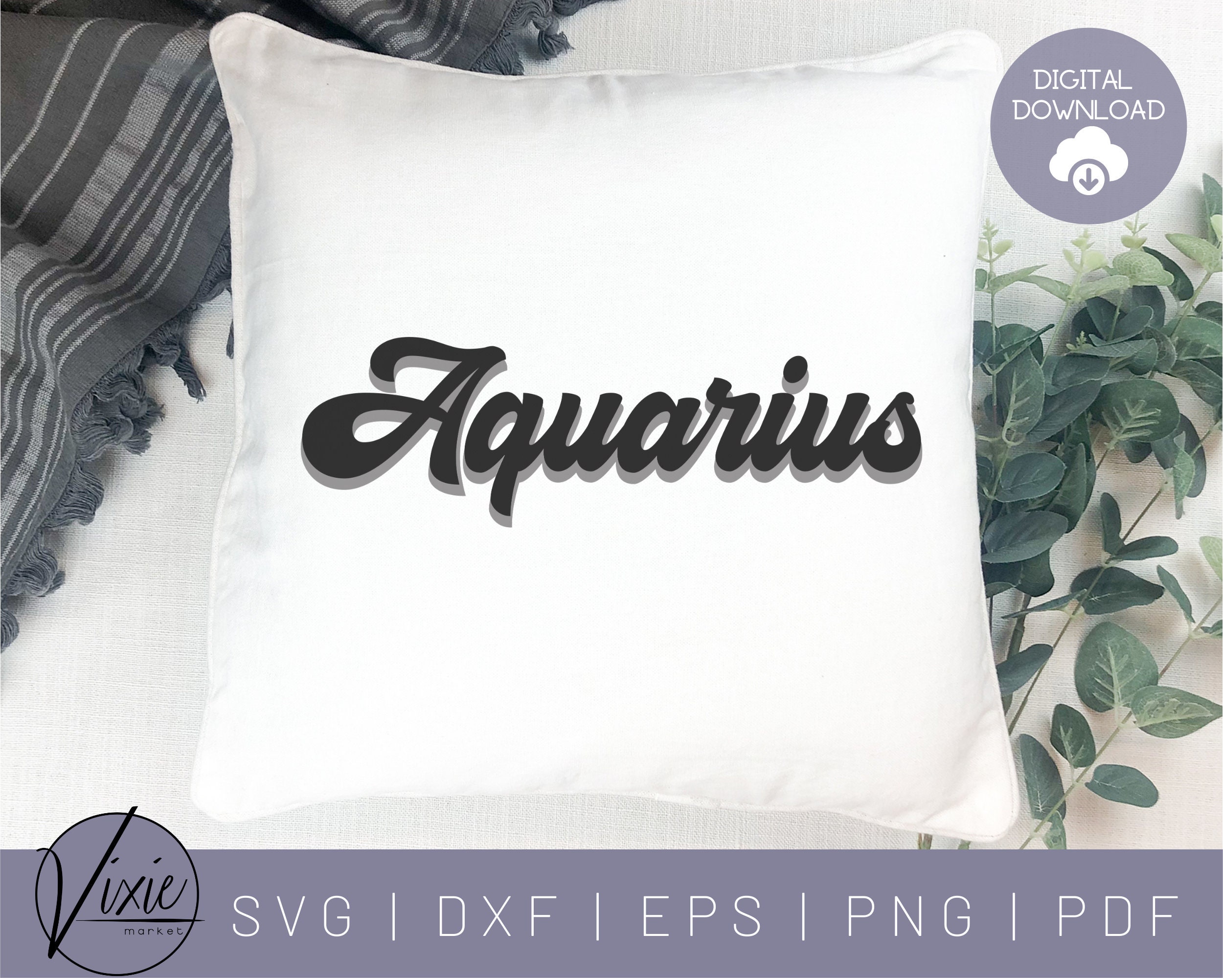 Download Aquarius SVG January Birthday Svg February Birthday Svg | Etsy