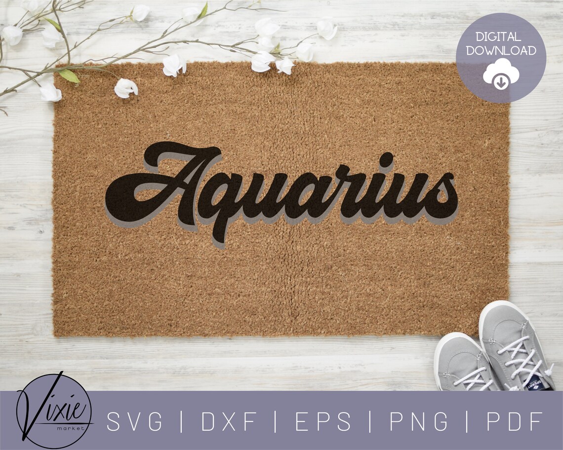 Download Aquarius SVG January Birthday Svg February Birthday Svg | Etsy