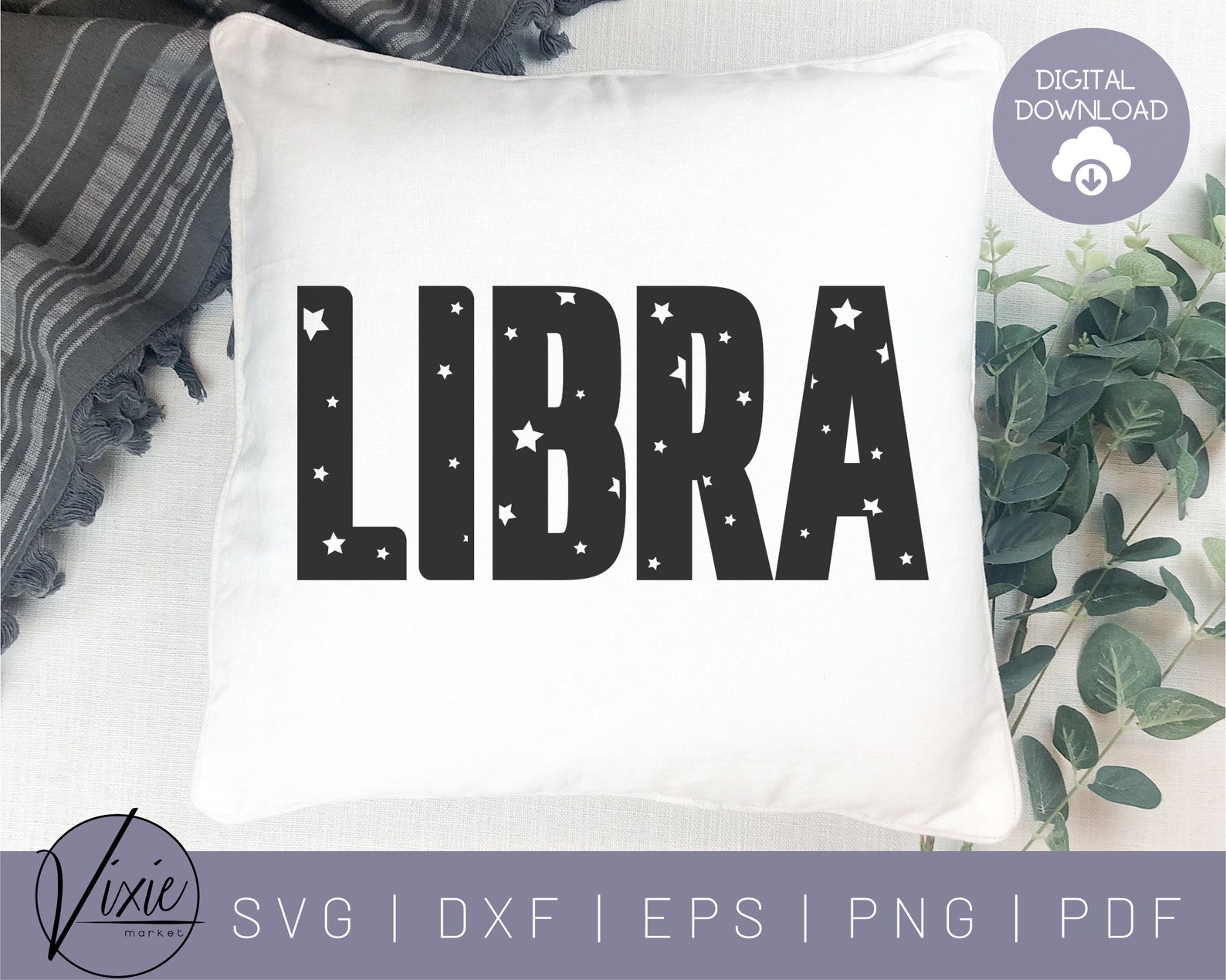 Download Libra SVG Star SVG September Birthday Svg October | Etsy