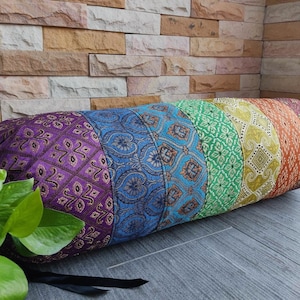 Yoga Bolster Cover | Cylindrical Bolster Cover |Supportive Bolster | Yin Yoga Bolster Pillow Case | Long Decorative Cushion Cover