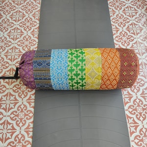 Yoga Bolster | Round Yoga Bolster Cover | Supportive Bolster | Yin Yoga Bolster Pillow | Body Pillow Cover | Long Decorative Cushion Cover