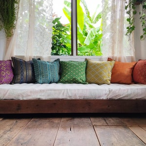 Rainbow Cushion Covers with Golden Accents, ANY SIZE, Eclectic Cushion Set, Vibrant Sofa Pillows, Hippie Scatter Cushions, Boho Home Decor