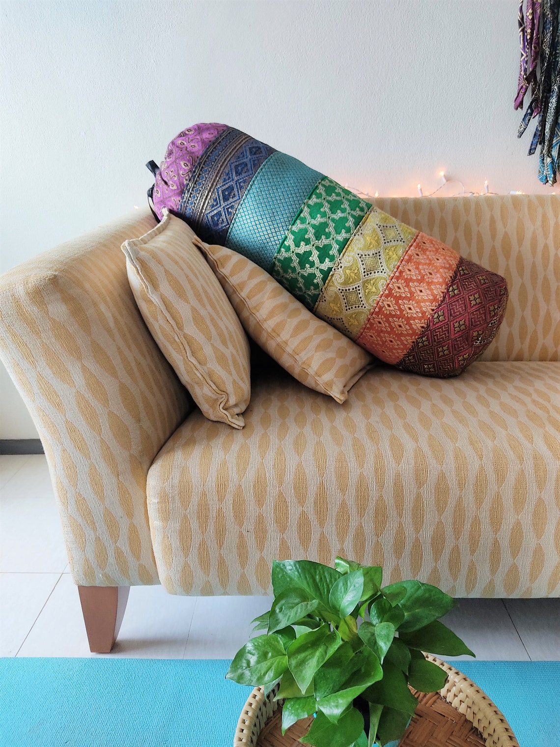 Yoga Bolster Cover Round Pillow Case Supportive Bolster Etsy