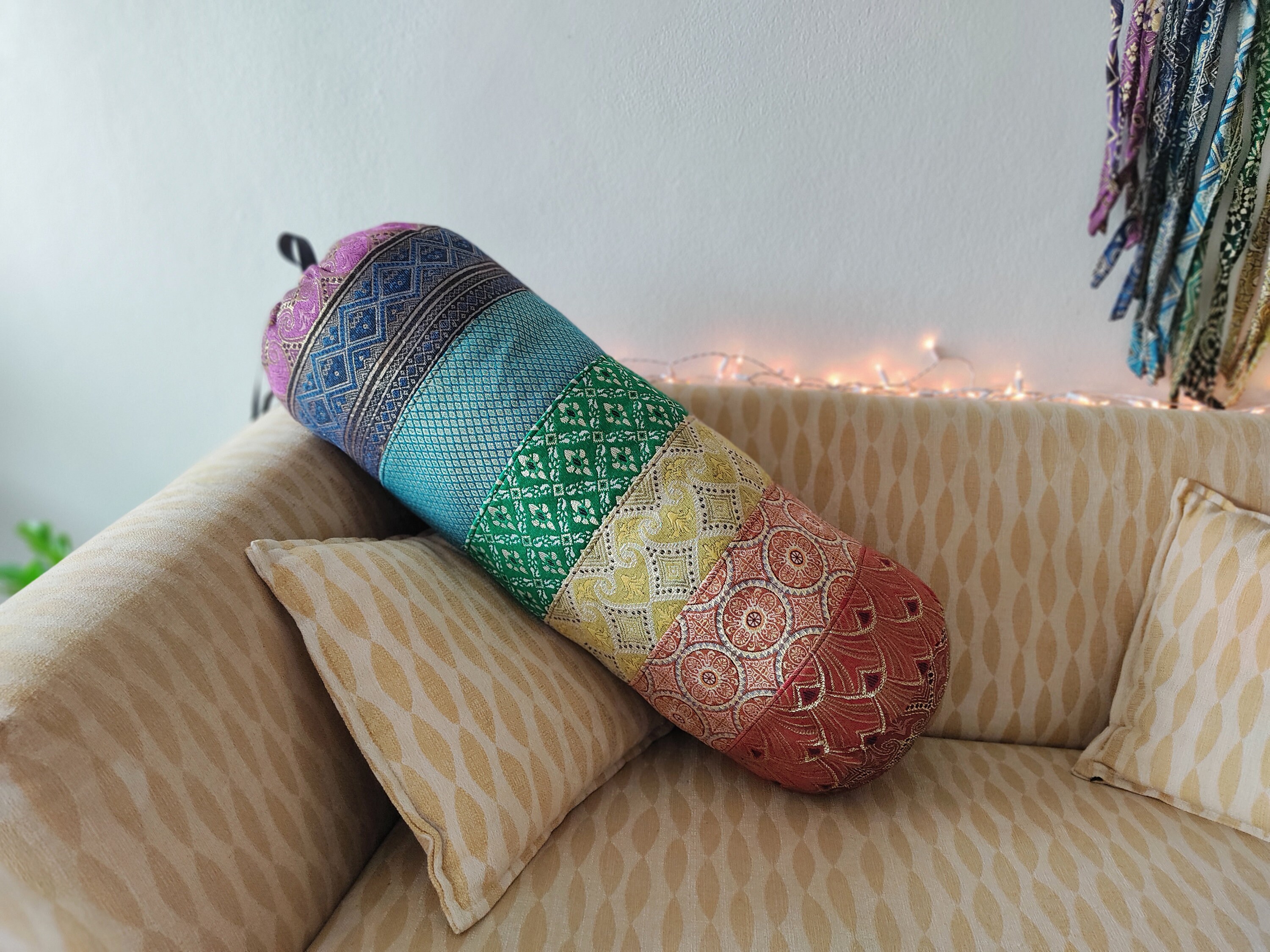 Yoga Bolster Round Pillow Case Supportive Bolster Cover Etsy