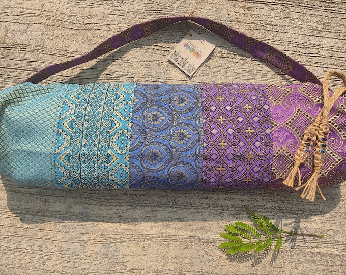 Sac De Transport Pour Tapis De Yoga – Motif Mandala, Bandoulière, Camel