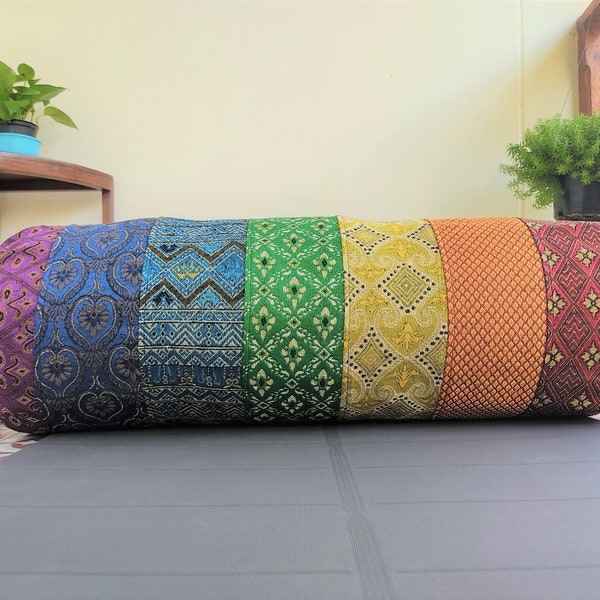 Traversin de yoga | Housse de traversin de yoga ronde | Traversin de soutien | Coussin traversin de yoga Yin | Housse de coussin | Housse de coussin décorative longue