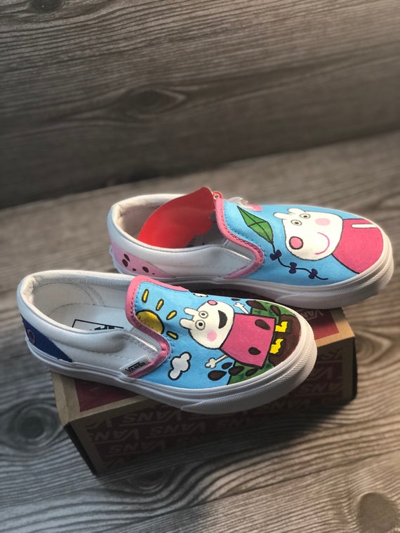Suzy Sheep Custom Vans Custom Shoes Peppa Pig Hand Painted