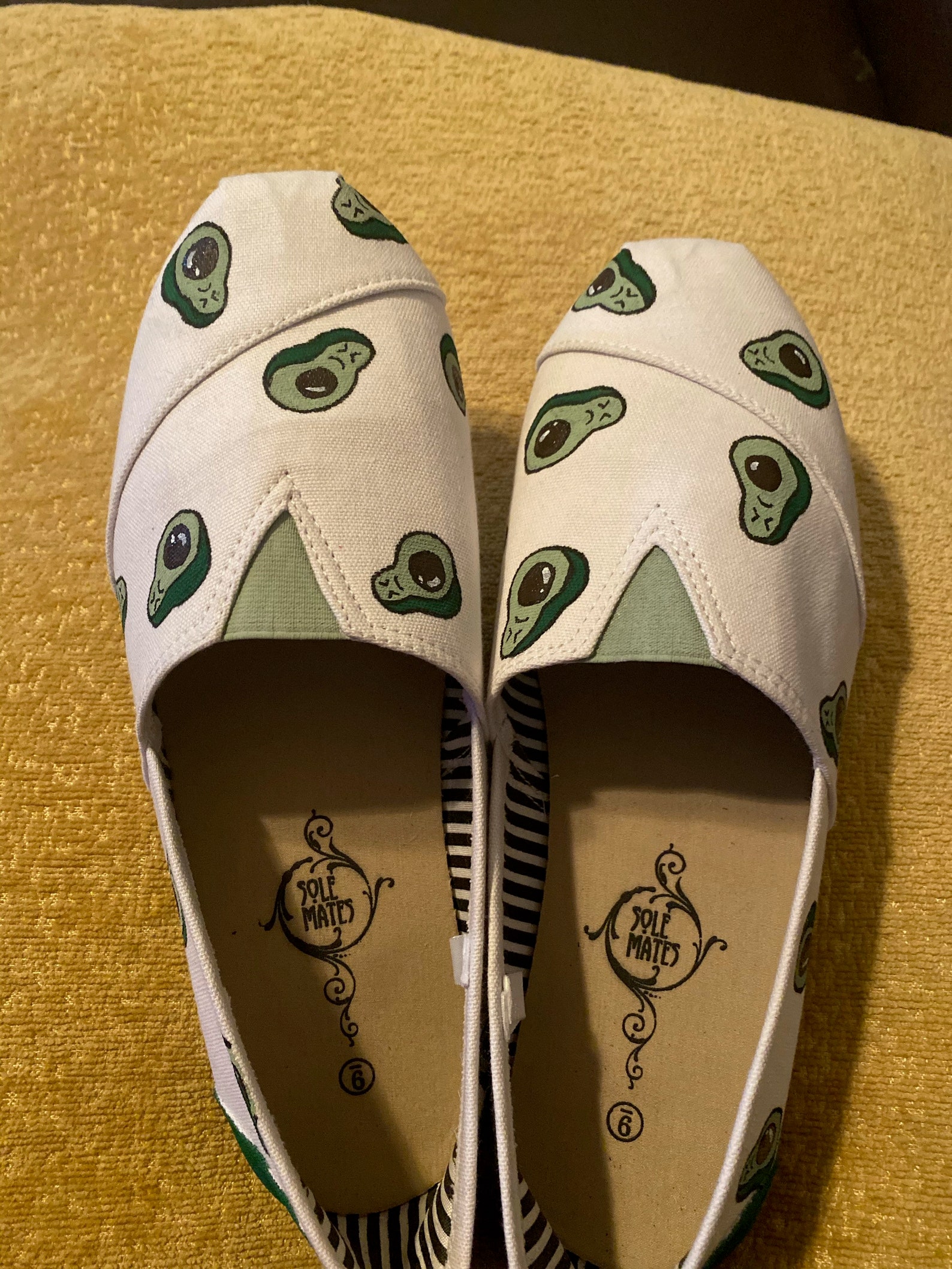 Avocado Hand Painted Shoes Avocado Hand Painted Shoes - Etsy