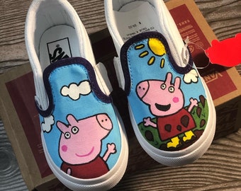 Peppa Pig Shoes | Peppa Pig | Custom Shoes | Decorations by suly | Peppa | Birthday | Hand Painted Shoes