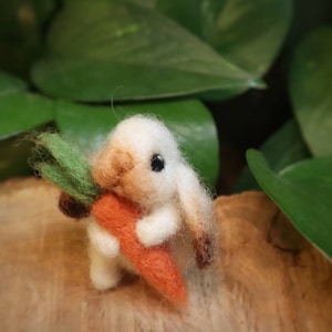 Needle Felted Lop Eared Bunny, Cottontail Rabbit, Little Bunnyrabbit, Gift for animal lover image 4