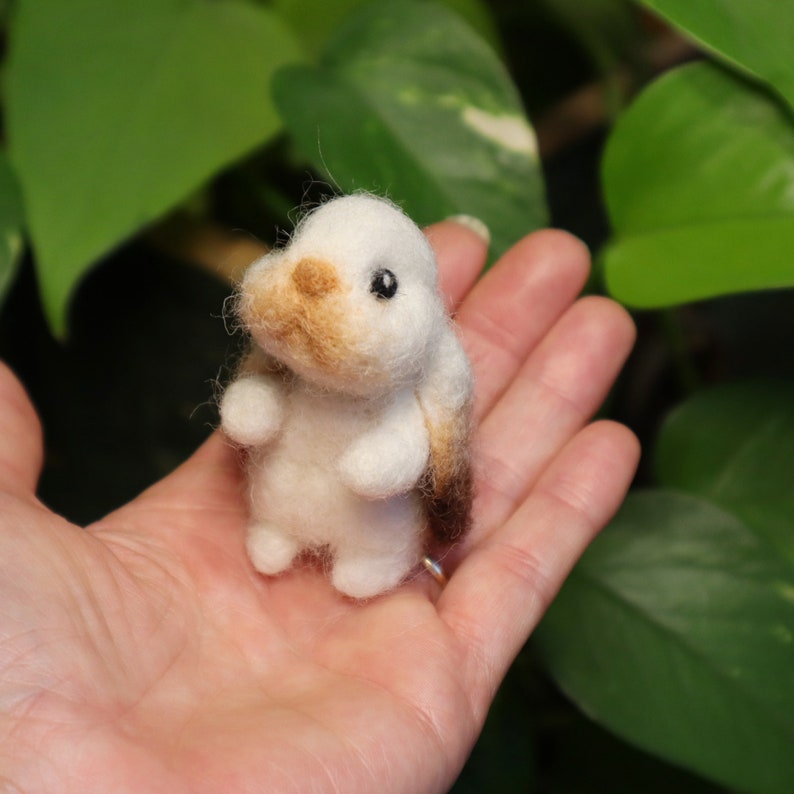 Needle Felted Lop Eared Bunny, Cottontail Rabbit, Little Bunnyrabbit, Gift for animal lover image 8