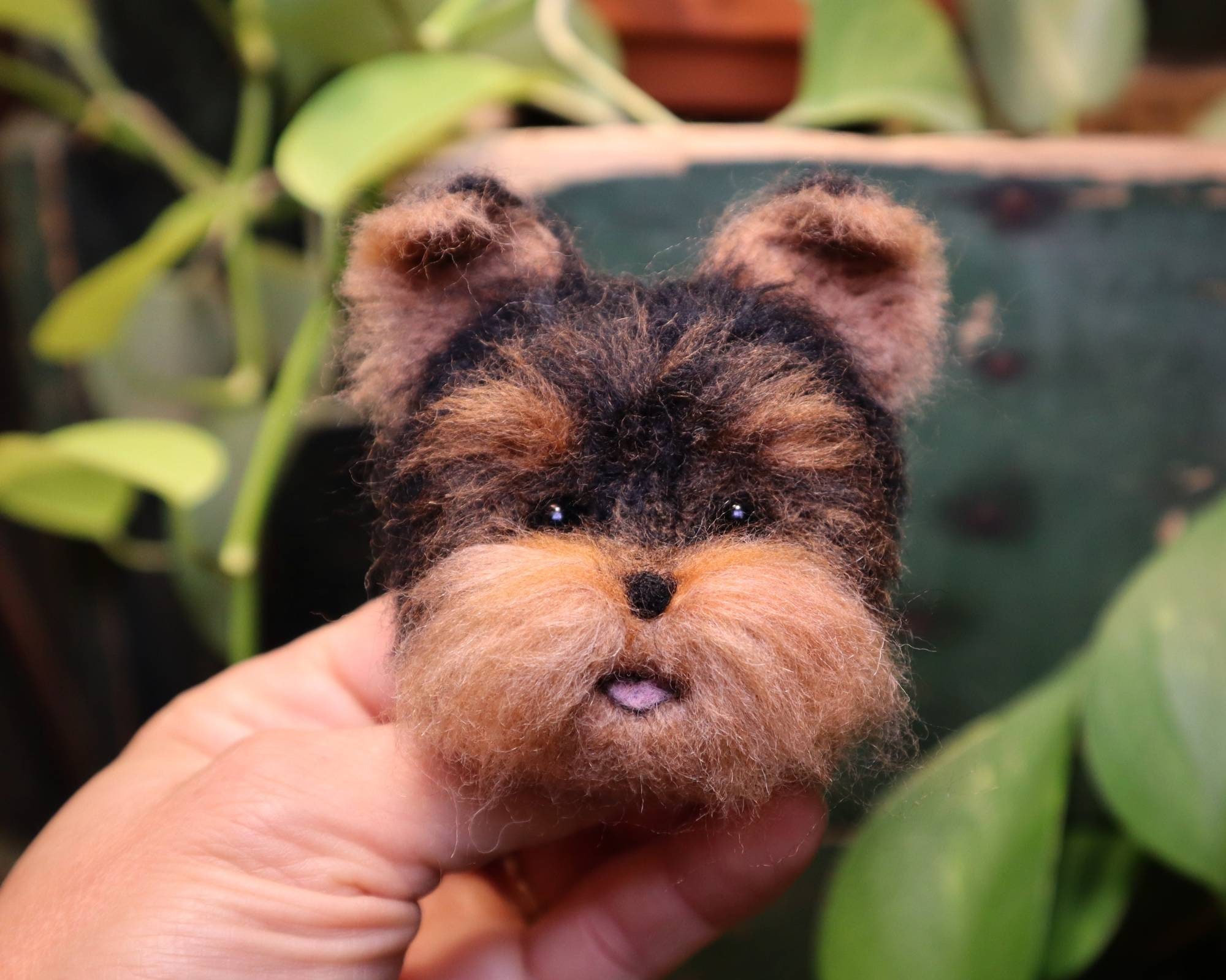 Needle Felted Yorkie Needle Felted Dog Brooch Needle Felted Etsy