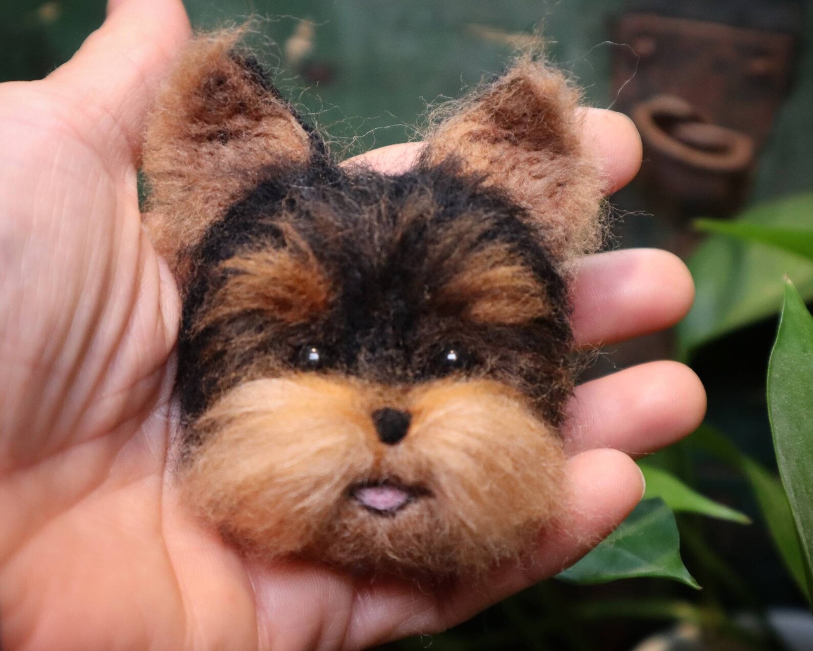 Needle Felted Yorkie Needle Felted Dog Brooch Needle Felted Etsy