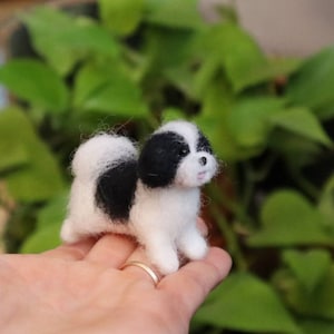 Needle Felted Shih Tzu, Miniature, Dollhouse dog