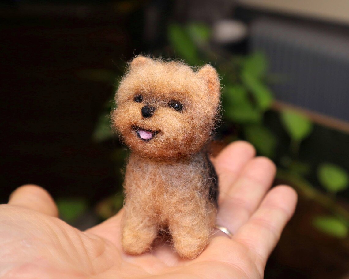 Needle Felted Yorkie Etsy