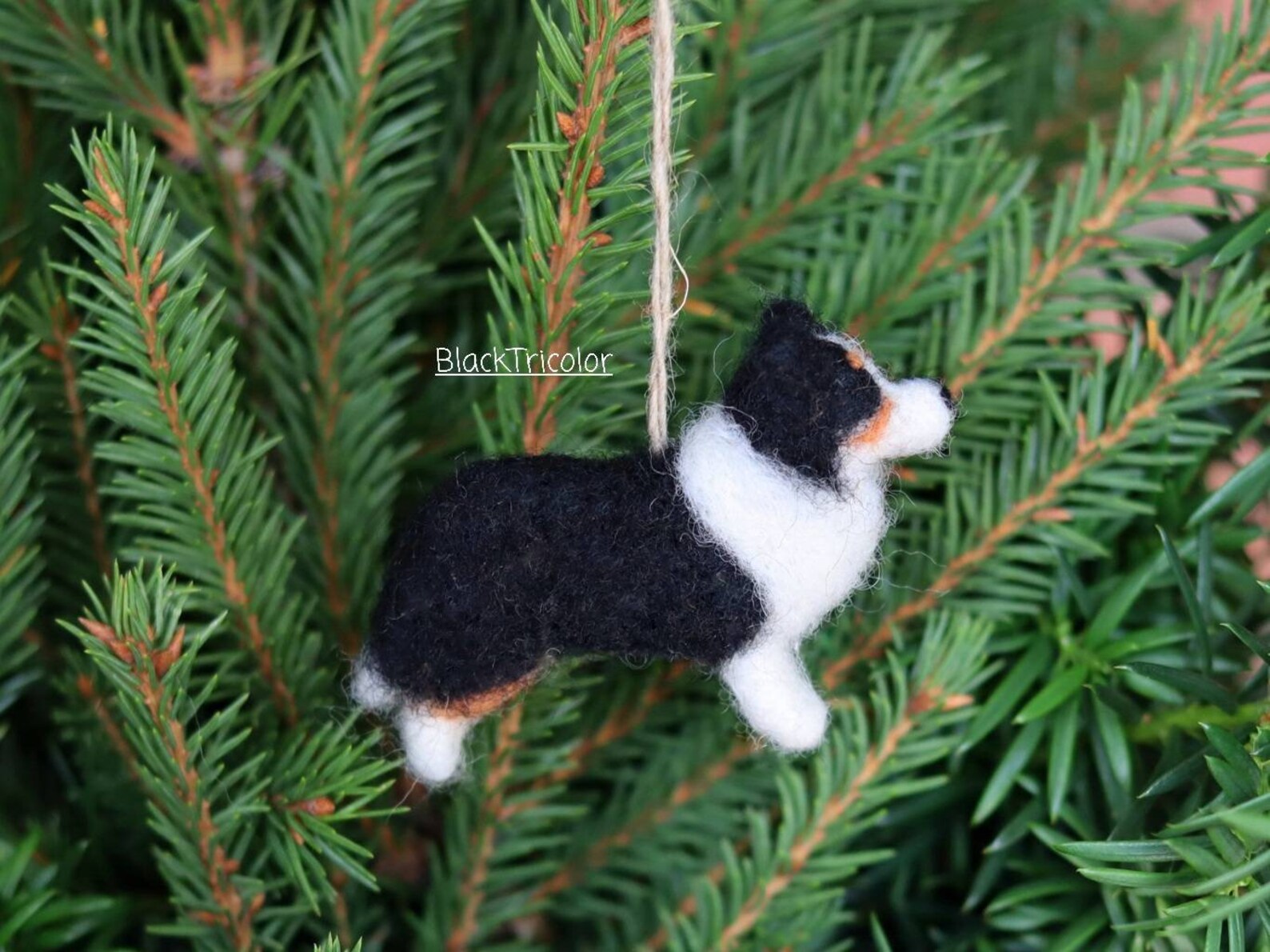 Needle Felted Australian Shepherd Miniature Christmas Etsy