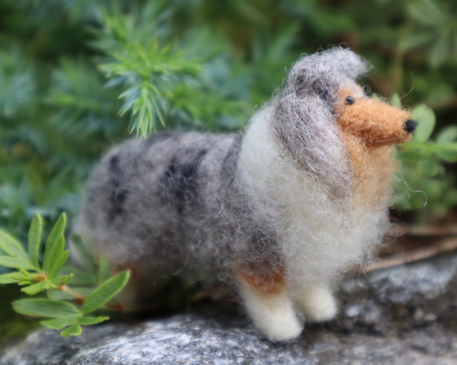 Needle Felted Collie/ Sheltie Needlefelted Dog Hand Made Etsy