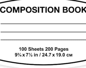 Samenstellingboek, omslag omslag dagboek dagboek, leraarscadeau, boekomslag png