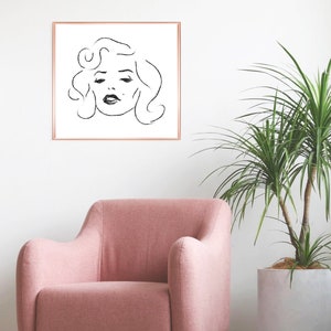MARILYN MONROE schwarz und weiß Celebrity Galerie Wand Kunst Portrait - Mode Trend B&W Wohnkultur sofortigen digitalen Download Druck