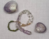 Multi-Colored Quartz Gemstone 22 quot Boho Beaded Necklace with Silver Tone Beads and Spring Ring Clasp.