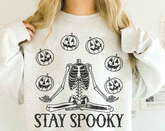Spooky Sweatshirt Spooky Vibes Sweatshirt Halloween Sweatshirt Spooky Season Sweatshirt Halloween Crewneck Fall Sweatshirt Halloween Sweater