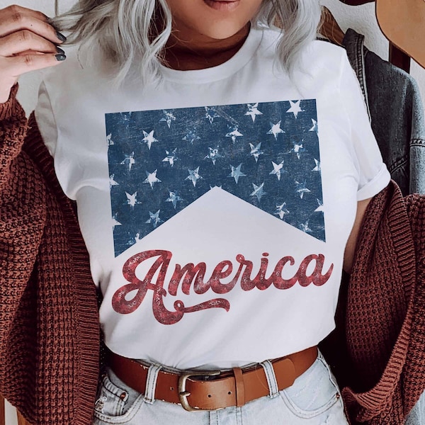 America Shirt Western Shirt Cowboys Cowgirls Shirt Western Style Patriotic Western Graphic Tee Nashville Shirt Country Shirt USA Shirt