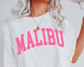 Malibu Shirt California Shirt Wanderlust Shirt LA shirt Y2K shirts Los Angeles Shirt Surf Shirt Trendy Crewneck Summer Shirt Malibu Tee