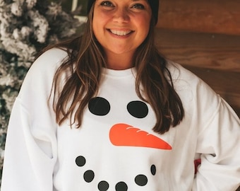 snowman face sweater