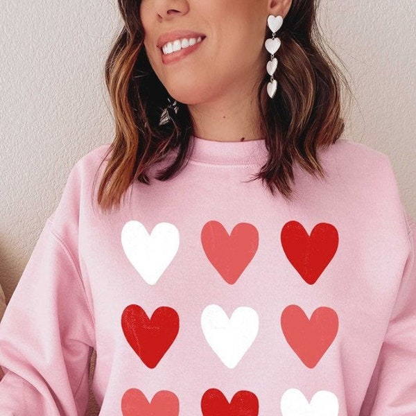 Womens Valentine Sweatshirt  Women Valentines Day Shirt  Valentine's Day Gifts for her Valentines Shirt Valentines Sweater Heart sweatshirt