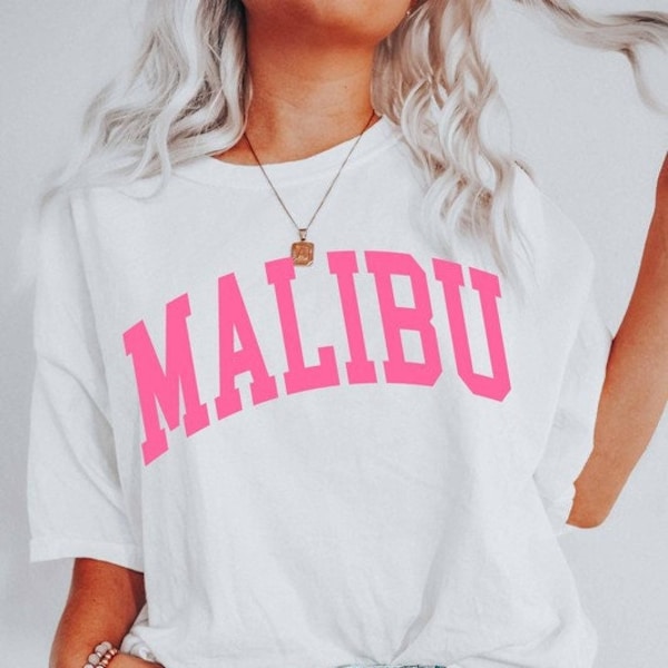 Malibu Shirt California Shirt Wanderlust Shirt LA shirt Y2K shirts Los Angeles Shirt Surf Shirt Trendy Crewneck Summer Shirt Malibu Tee