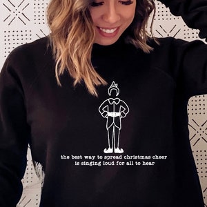 Elf Sweatshirt Son of a Nutcracker Sweatshirt Funny Christmas Sweatshirt Christmas Crewneck Holiday Sweater Trendy Sweatshirt Bye Buddy