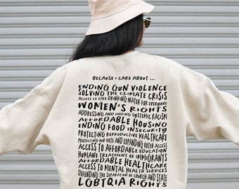 Feminist Sweatshirt I am Voting Sweatshirt Vote Sweatshirt Equal Rights Sweatshirt Womens Rights Sweatshirt Activist Sweatshirt Feminism