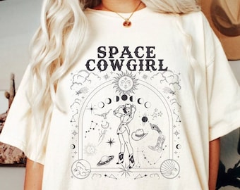 Space Cowgirl Shirt Cowgirl Shirt Disco Cowgirl Country Music Shirt Celestial Shirt Desert Shirt Texas Shirt Western Boho Shirt Preppy Shirt