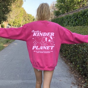 More Kindness Sweatshirt Trendy Sweatshirt Positive Quotes Words On Back Sweatshirt Aesthetic Sweatshirt Mental Health Shirt Positive Hoodie
