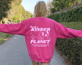 More Kindness Sweatshirt Trendy Sweatshirt Positive Quotes Words On Back Sweatshirt Aesthetic Sweatshirt Mental Health Shirt Positive Hoodie