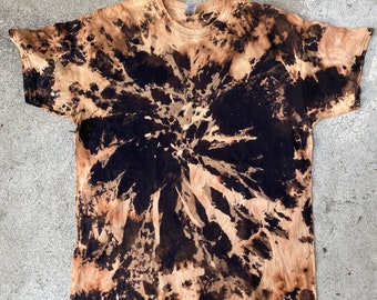 Girocollo personalizzato Reverse Tie Dye Maglietta personalizzata Reverse Tie Dye Camicia Camicie personalizzate Tie Dye Custom Tie Dye Magliette alla moda Citazione personalizzata
