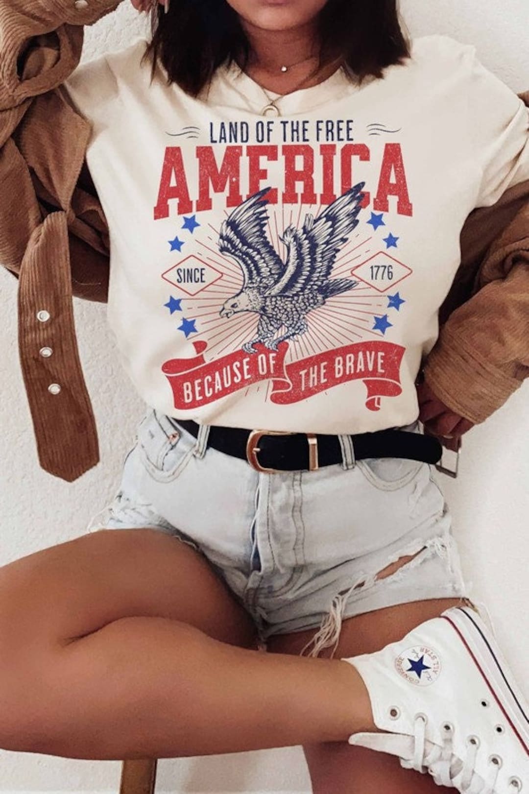 America Land of The Free (White) Tee main image 1