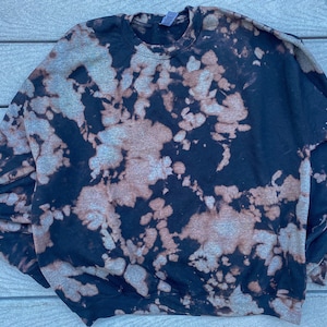 Reverse Tie Dye Sweatshirt Bleach Dye Sweatshirt Tie Dye Crewneck Custom Pullover Trendy Hoodie Tie Dye Sweatshirts  Oversized Hoodie