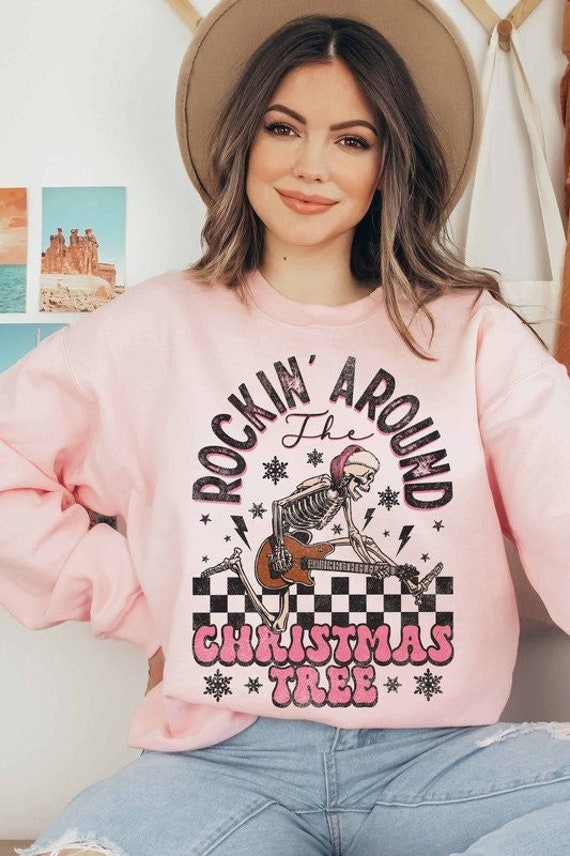 Rocking Around Christmas Tree Sweatshirt Preppy Christmas Christmas Crewneck Preppy Pajamas Preppy Christmas Sweatshirt Merry Sweater