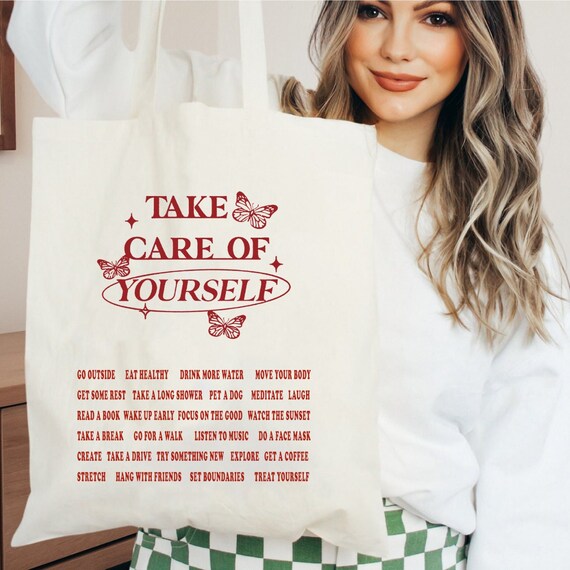 Aesthetic Tote Bag Love Yourself Tote Bag Trendy Tote Bag Tote Bag