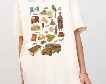 T-shirt vintage del Guatemala: grafica retrò, slang guatemalteco