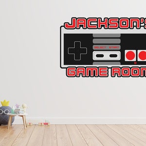 Gaming Decal, Game Room Decal, Video Game Decal, Game Room Murals, Gaming Art, Mario Birthday, Kids Room Decor, Video Game Decor,Family Room