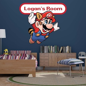 Super Mario Inspired Decal, Mario Decal, Game Room, Mario Kart Decal, Super Mario Wall Decor,Super Mario Wall Murals,Mario Art,Luigi Decal