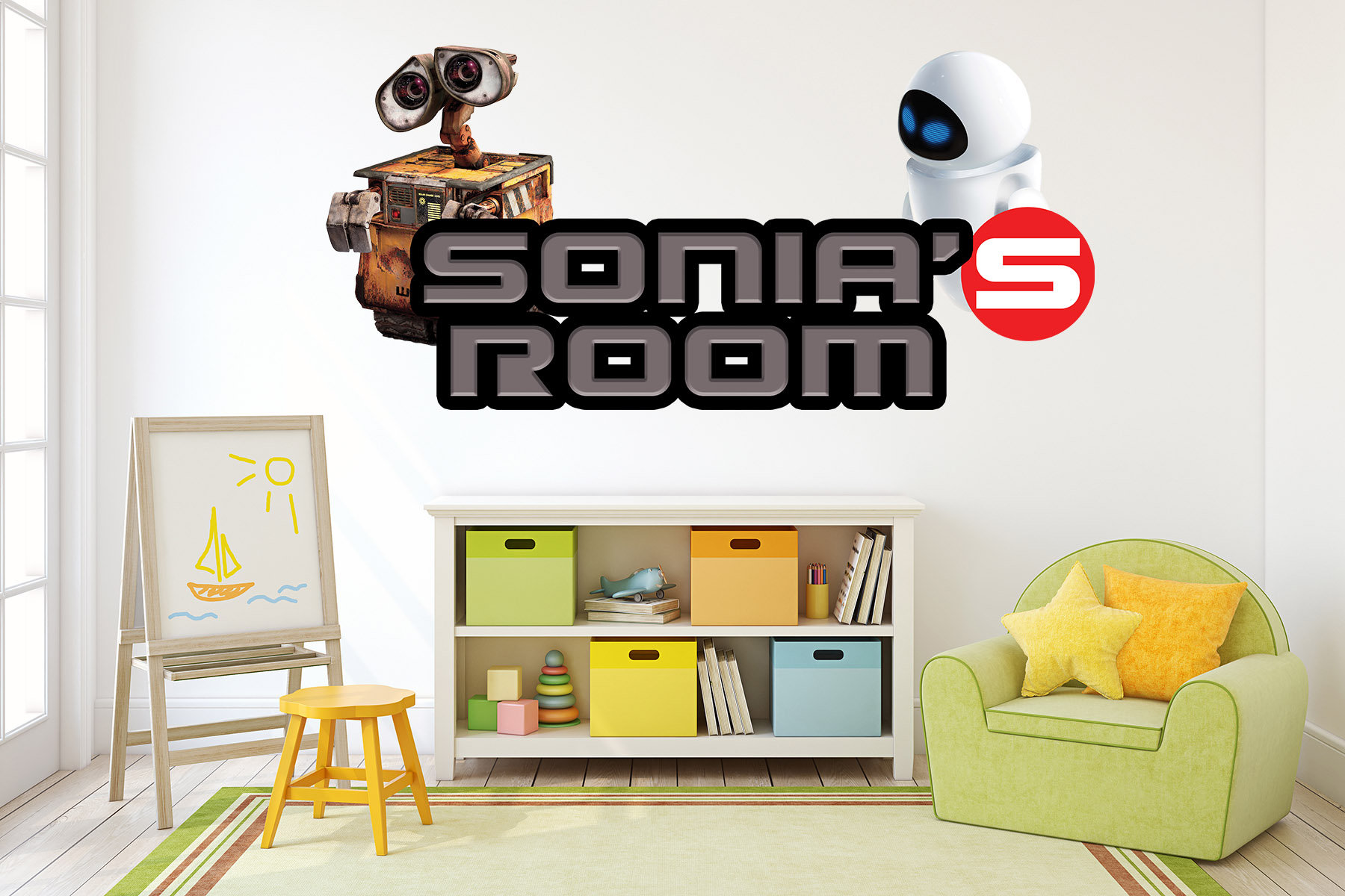 Wall E Inspired Decal Wall-e Room Decal Wall E Decal Robot - Etsy