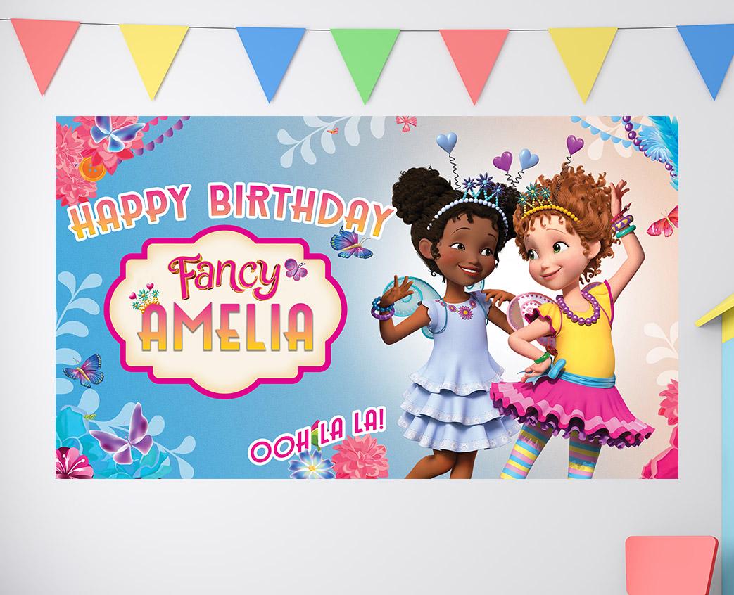 Fancy Nancy Birthday, Fancy Nancy Birthday Banner, Custom Fancy Nancy Backdrop, Kids Birthday Decor, Custom Birthday Backdrop