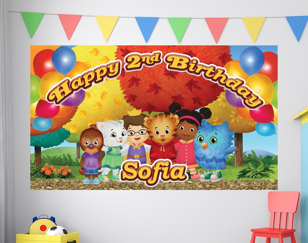 Daniel Tiger Birthday, Daniel Tiger Birthday Banner, Custom Daniel ...