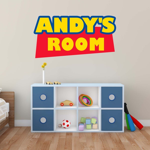 Sticker inspiré de Toy Story, sticker salle de jeux, sticker Toy Story, sticker mural inspiré de Toy Story, peintures murales Toy Story, art Toy Story, anniversaire de Toy Story