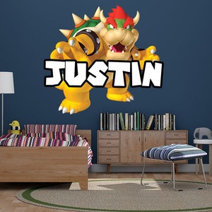 Super Mario inspiriert Aufkleber, Mario Aufkleber, Spielzimmer, Mario Kart Aufkleber, Super Mario Wanddekor, Super Mario Wandbilder, Mario Art, Bowser Aufkleber