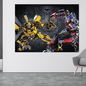 Robots Decal, Robots wall Decal, Game Room, Robots Wall Decor, Robot Birthday, Transformers Inspired Decal, Robots Mural